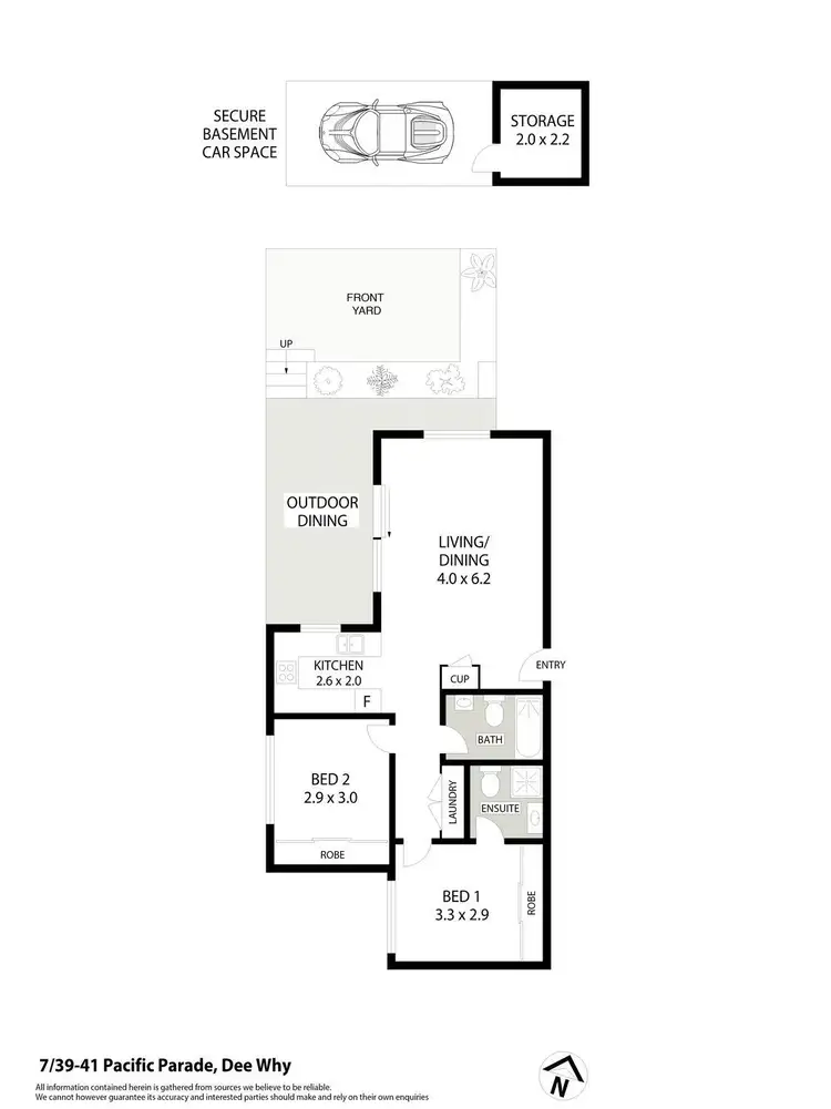 Floorplan of Homely apartment listing, 7/39-41 Pacific Parade, Dee Why NSW 2099
