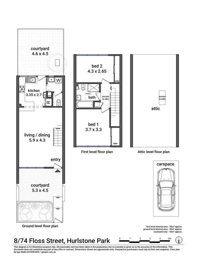 Floorplan of Homely townhouse listing, 8/74-76 Floss Street, Hurlstone Park NSW 2193