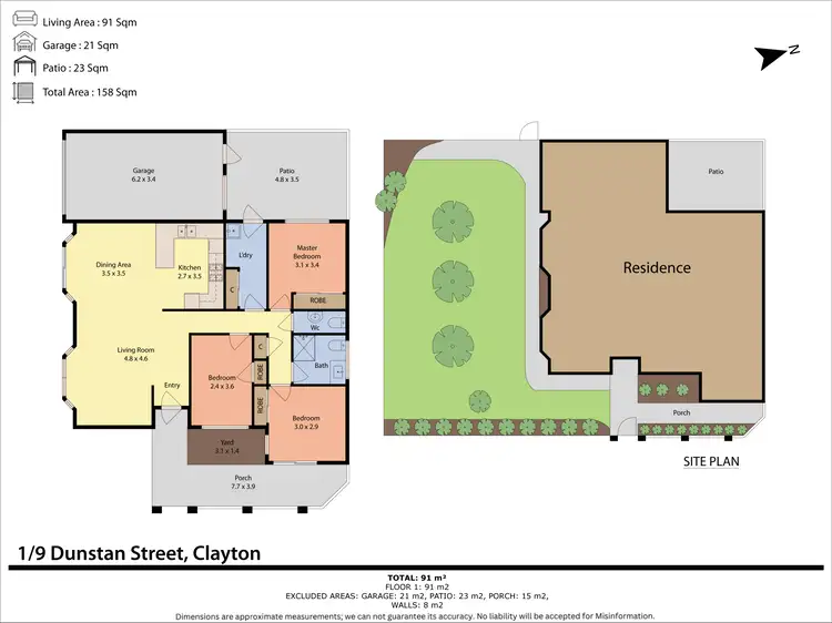 Floorplan of Homely unit listing, 1/9 Dunstan Street, Clayton VIC 3168