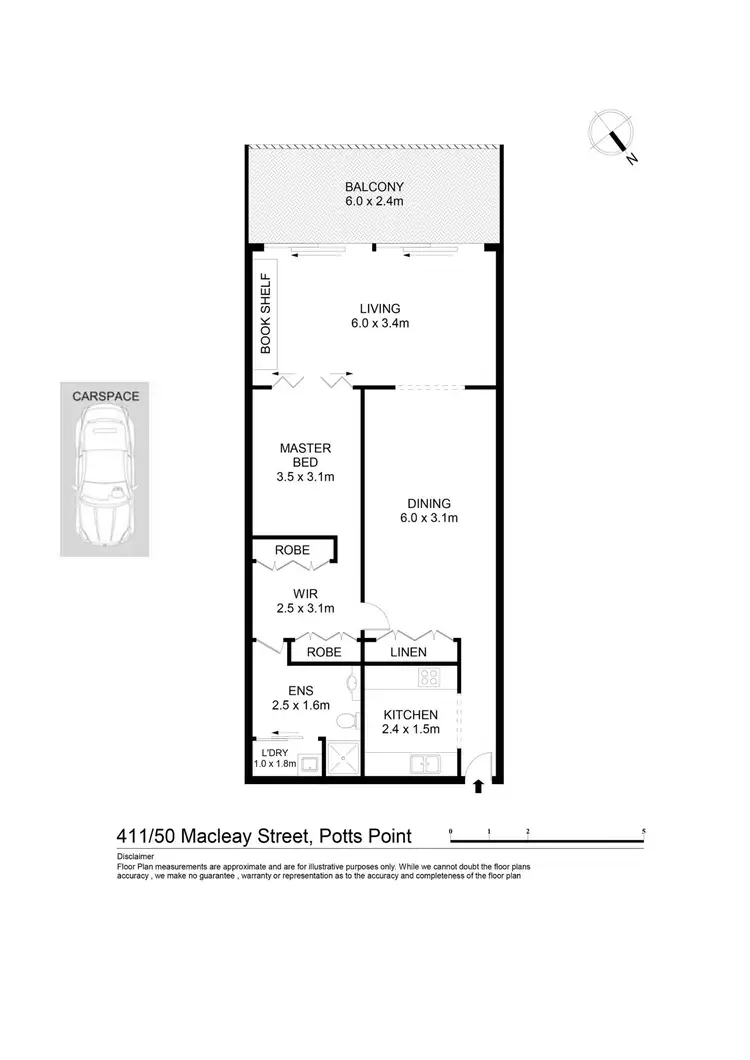 Floorplan of Homely apartment listing, 411/50 Macleay Street, Potts Point NSW 2011