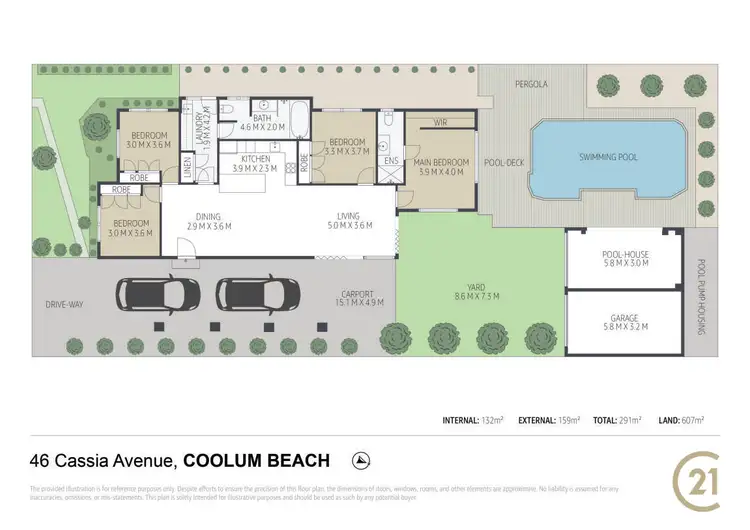 Floorplan of Homely house listing, 46 Cassia Avenue, Coolum Beach QLD 4573