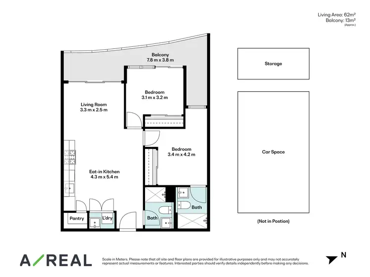 Floorplan of Homely apartment listing, 601/7 Claremont Street, South Yarra VIC 3141