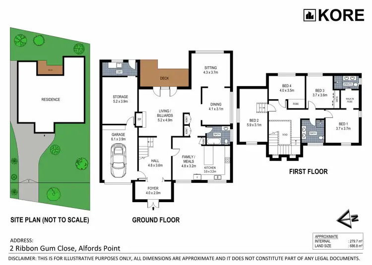 Floorplan of Homely house listing, 2 Ribbon Gum Close, Alfords Point NSW 2234