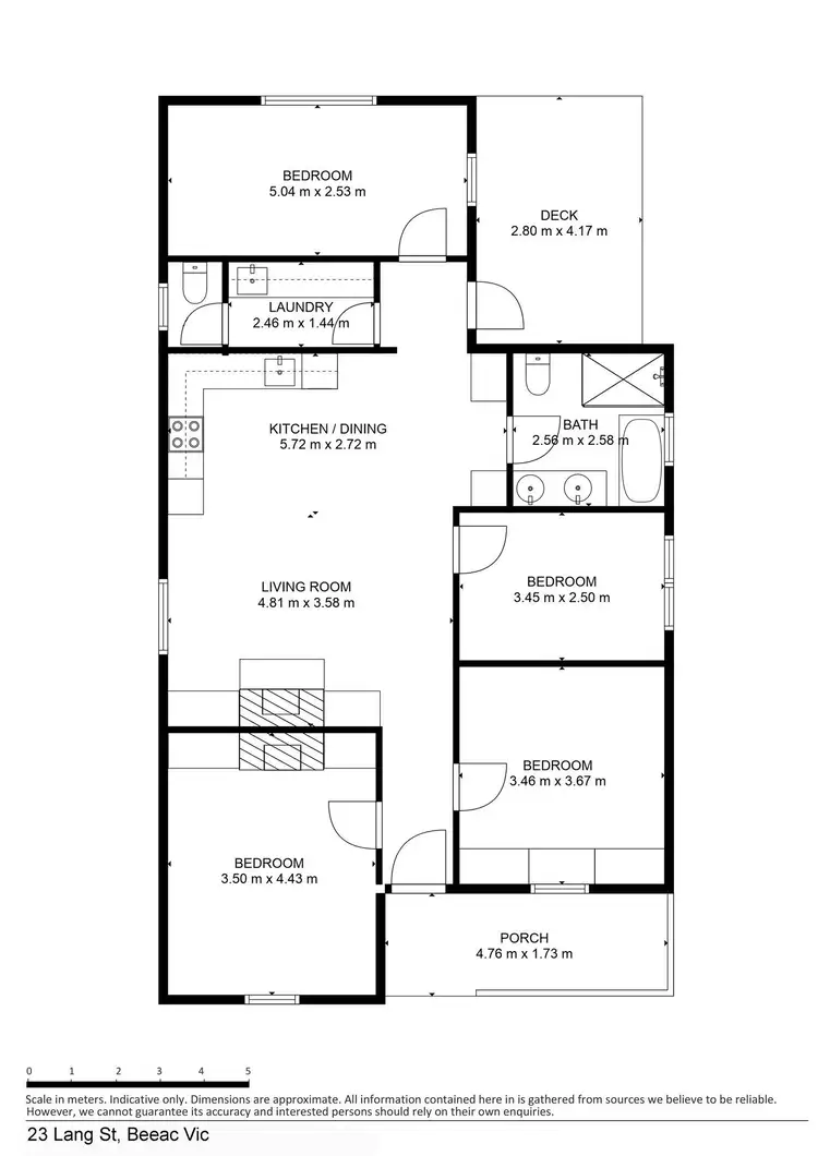Floorplan of Homely house listing, 23 Lang Street, Beeac VIC 3251
