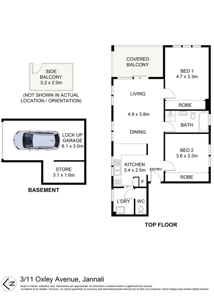 Floorplan of Homely unit listing, 3/11 Oxley Avenue, Jannali NSW 2226