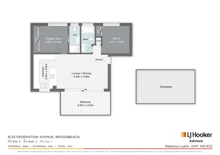 Floorplan of Homely unit listing, 8/25 Federation Avenue, Broadbeach QLD 4218