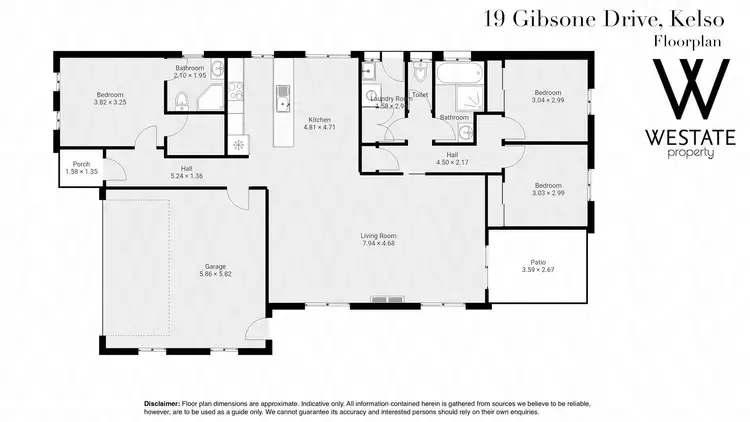 Floorplan of Homely house listing, 19 Gibsone Drive, Kelso NSW 2795