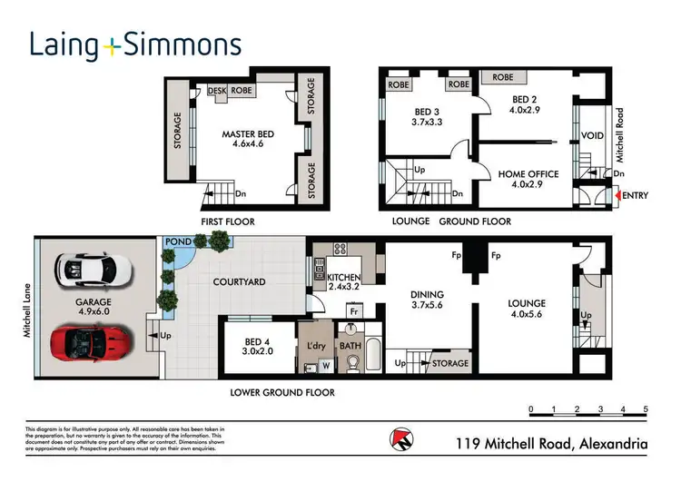 Floorplan of Homely house listing, 119 Mitchell Road, Alexandria NSW 2015