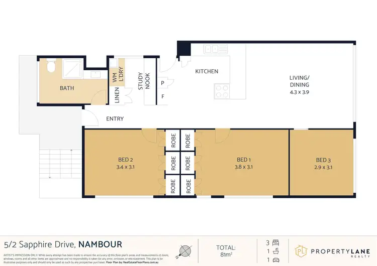 Floorplan of Homely unit listing, 5/2 Sapphire Drive, Nambour QLD 4560