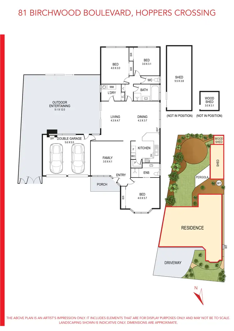 Floorplan of Homely house listing, 81 Birchwood Boulevard, Hoppers Crossing VIC 3029