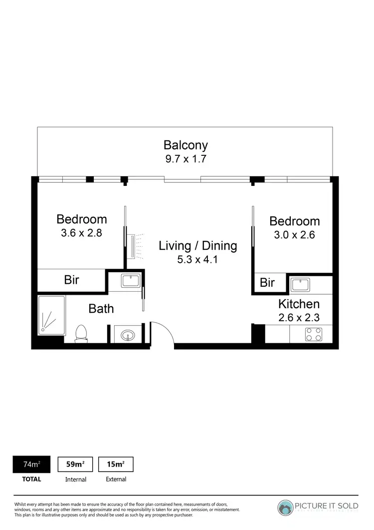Floorplan of Homely apartment listing, 805/33 Warwick Street, Walkerville SA 5081