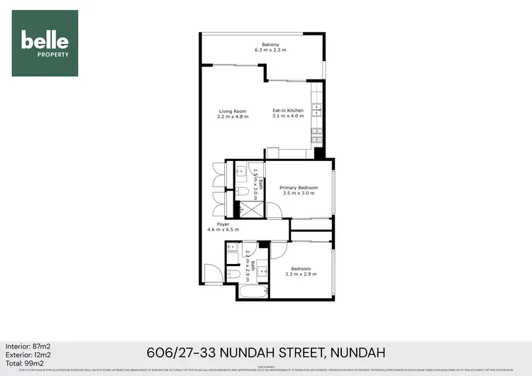Floorplan of Homely apartment listing, 606/27-33 Nundah Street, Nundah QLD 4012