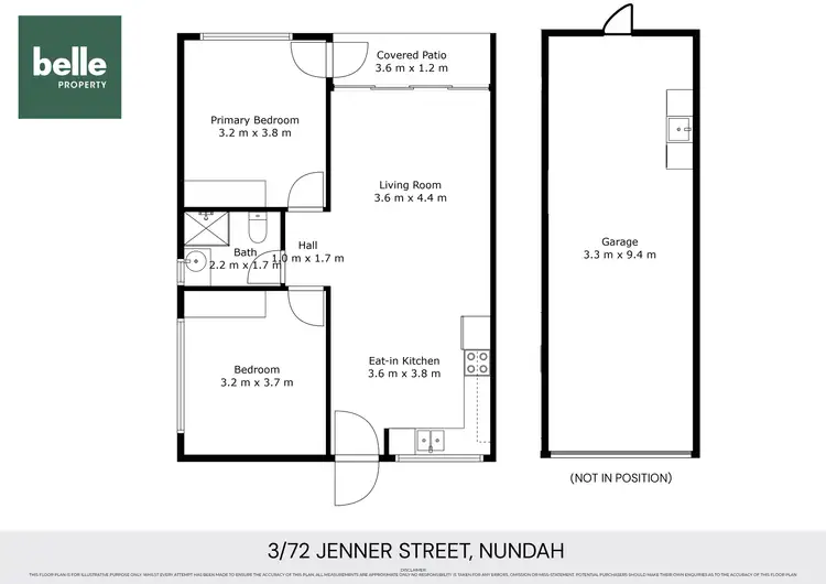 Floorplan of Homely unit listing, 3/72 Jenner Street, Nundah QLD 4012