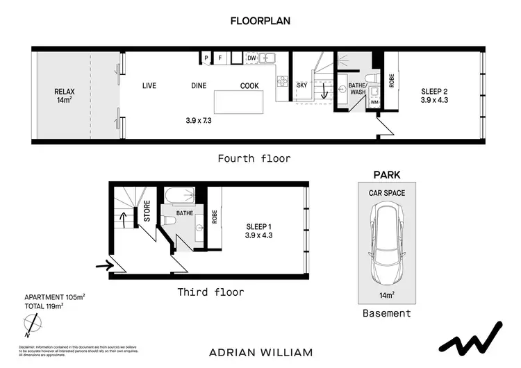 Floorplan of Homely apartment listing, 308/1-3 Larkin Street, Camperdown NSW 2050