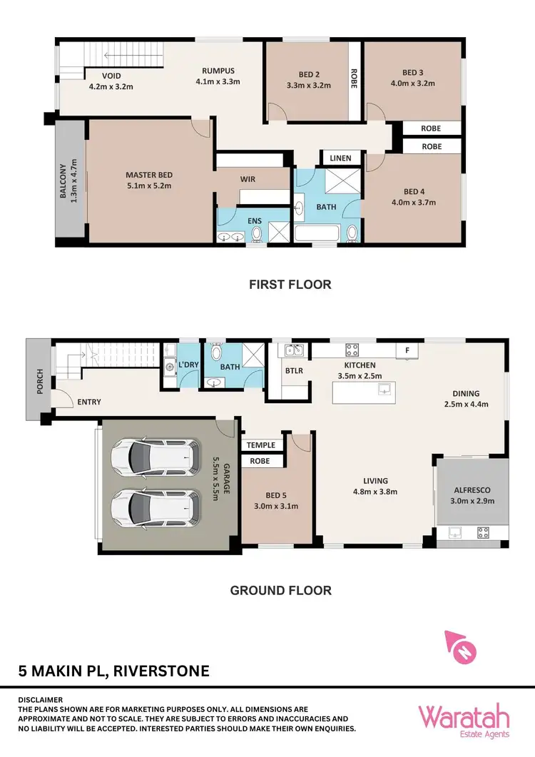 Floorplan of Homely house listing, 5 Makin Place, Riverstone NSW 2765