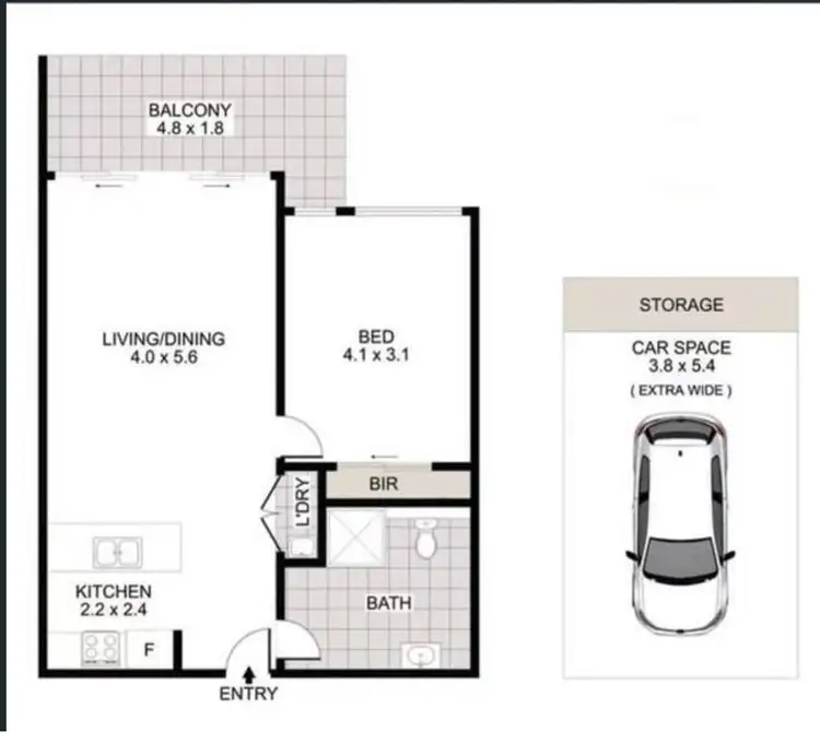 Floorplan of Homely apartment listing, Level 5/502/10 Stockyard Boulevard, Lidcombe NSW 2141
