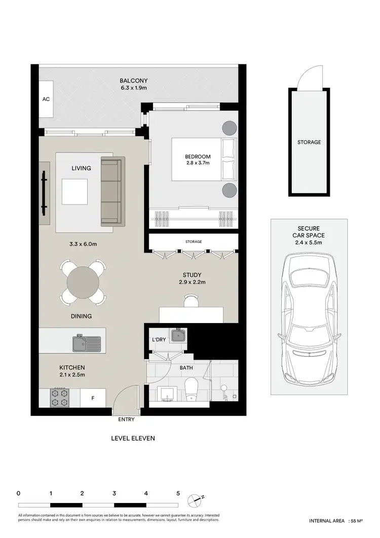Floorplan of Homely apartment listing, 1104C/5 Pope Street, Ryde NSW 2112