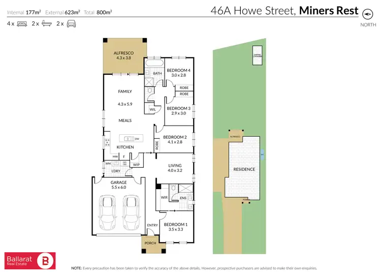 Floorplan of Homely house listing, 46A Howe Street, Miners Rest VIC 3352