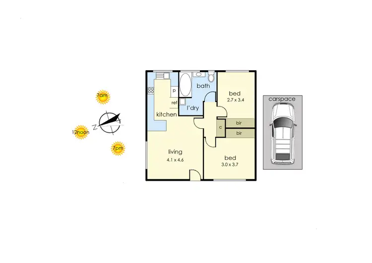 Floorplan of Homely unit listing, 1/136 Williams Street, Frankston VIC 3199