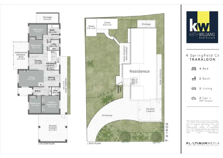 Floorplan of Homely house listing, 4 Springfield Court, Traralgon VIC 3844