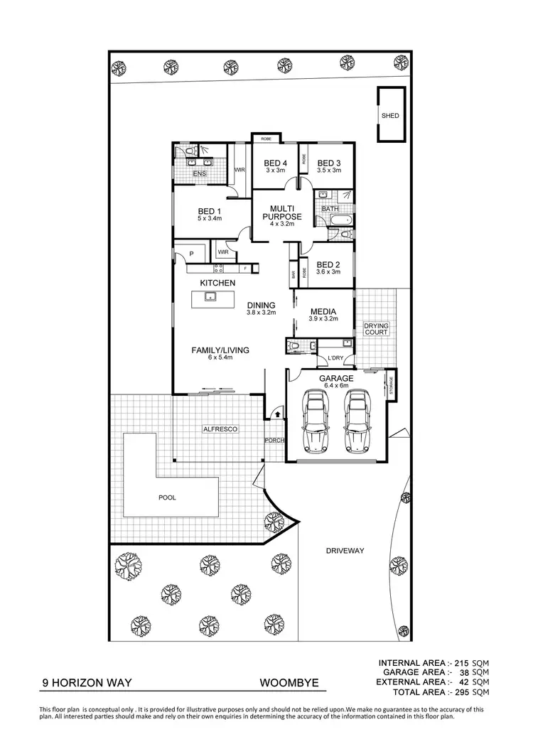 Floorplan of Homely house listing, 9 Horizon Way, Woombye QLD 4559