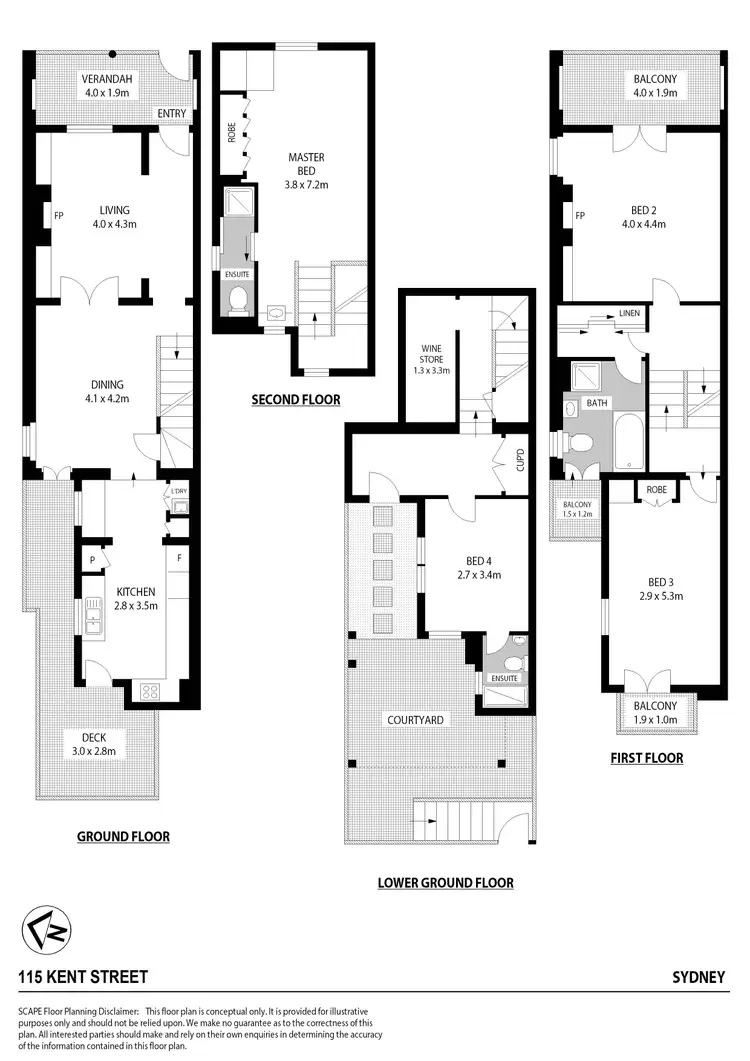 Floorplan of Homely terrace listing, 115 Kent Street, Millers Point NSW 2000