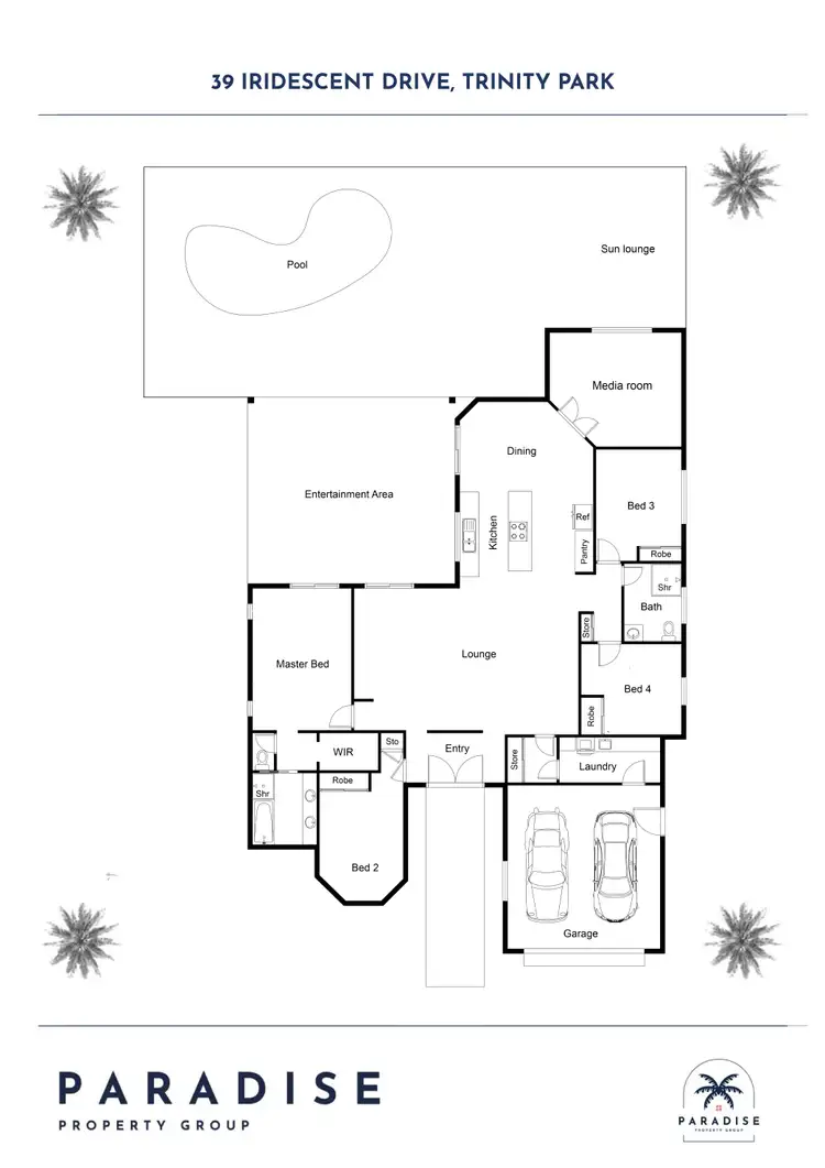 Floorplan of Homely house listing, 39 Iridescent Drive, Trinity Park QLD 4879