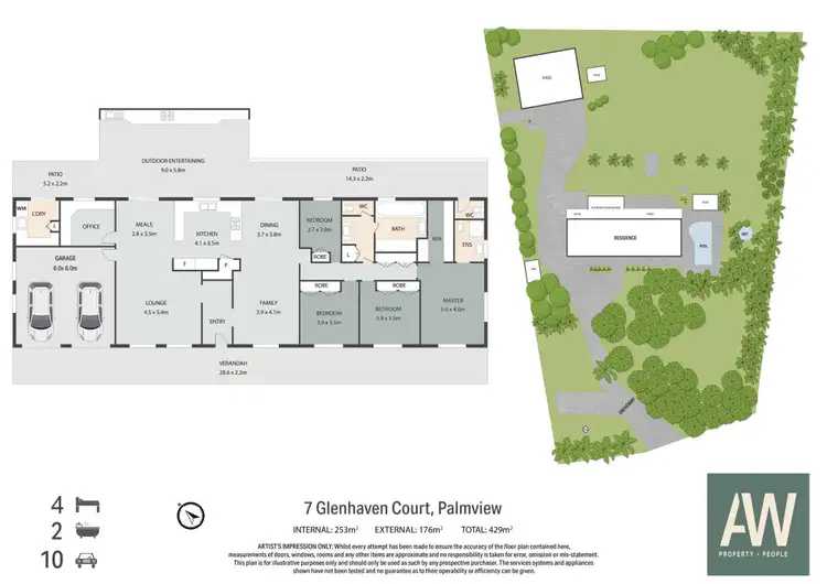 Floorplan of Homely rural property listing, 7 Glenhaven Court, Glenview QLD 4553