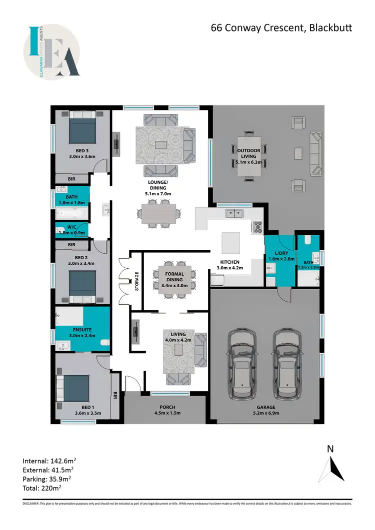 Floorplan of Homely house listing, 66 Conway Crescent, Blackbutt NSW 2529