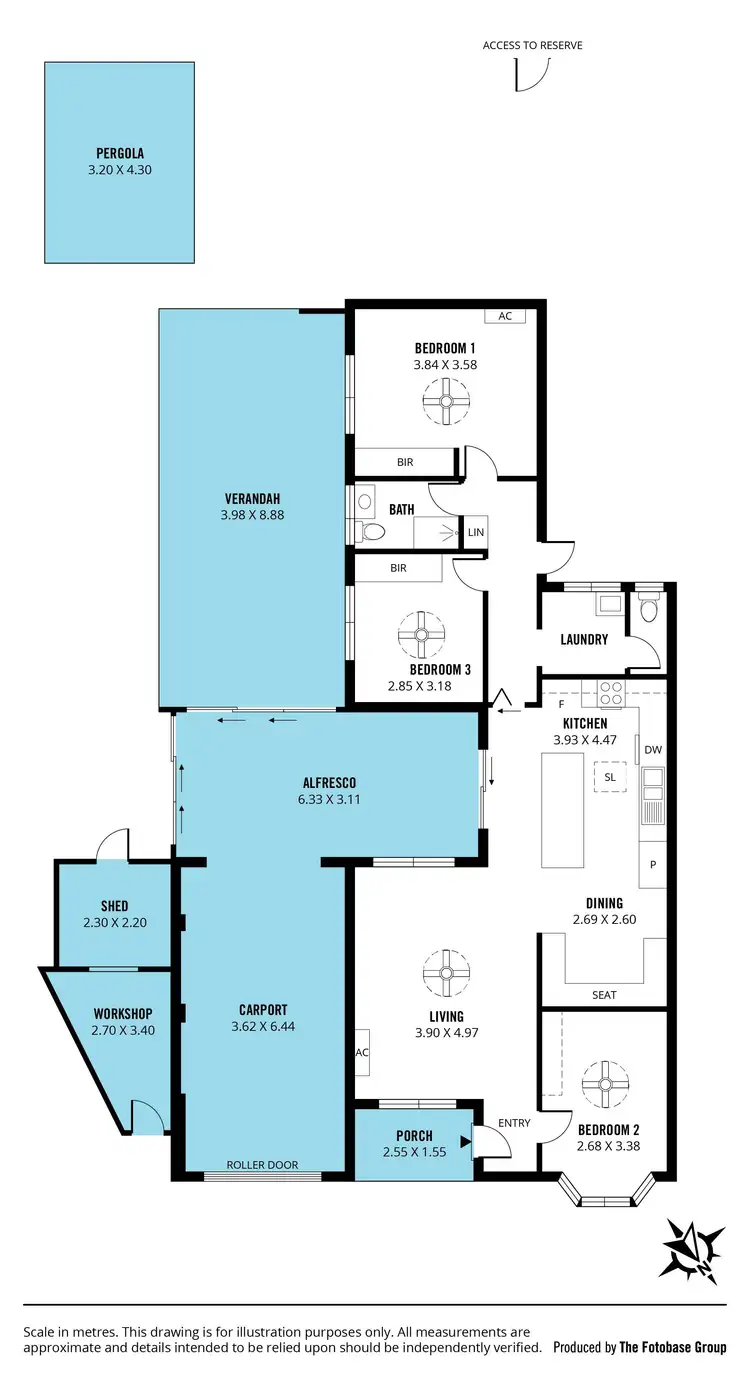 Floorplan of Homely unit listing, 1/6 Greenleaf Court, Aberfoyle Park SA 5159