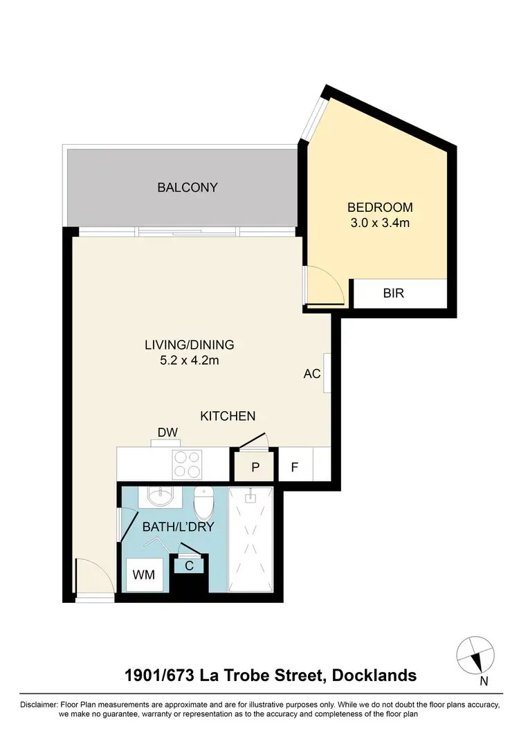 Floorplan of Homely apartment listing, 1901/673 La Trobe Street, Docklands VIC 3008