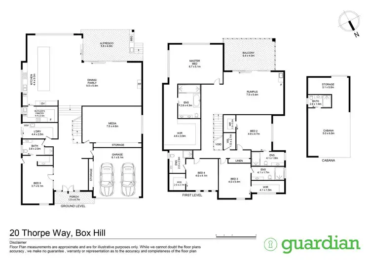 Floorplan of Homely rural property listing, 20 Thorpe Way, Box Hill NSW 2765
