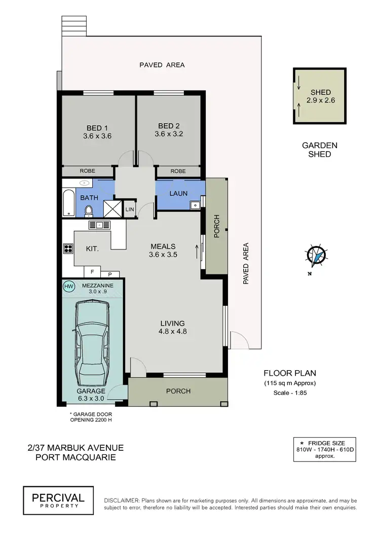 Floorplan of Homely villa listing, 2/37 Marbuk Avenue, Port Macquarie NSW 2444