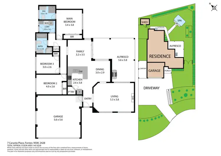 Floorplan of Homely house listing, 7 Caryota Place, Forster NSW 2428