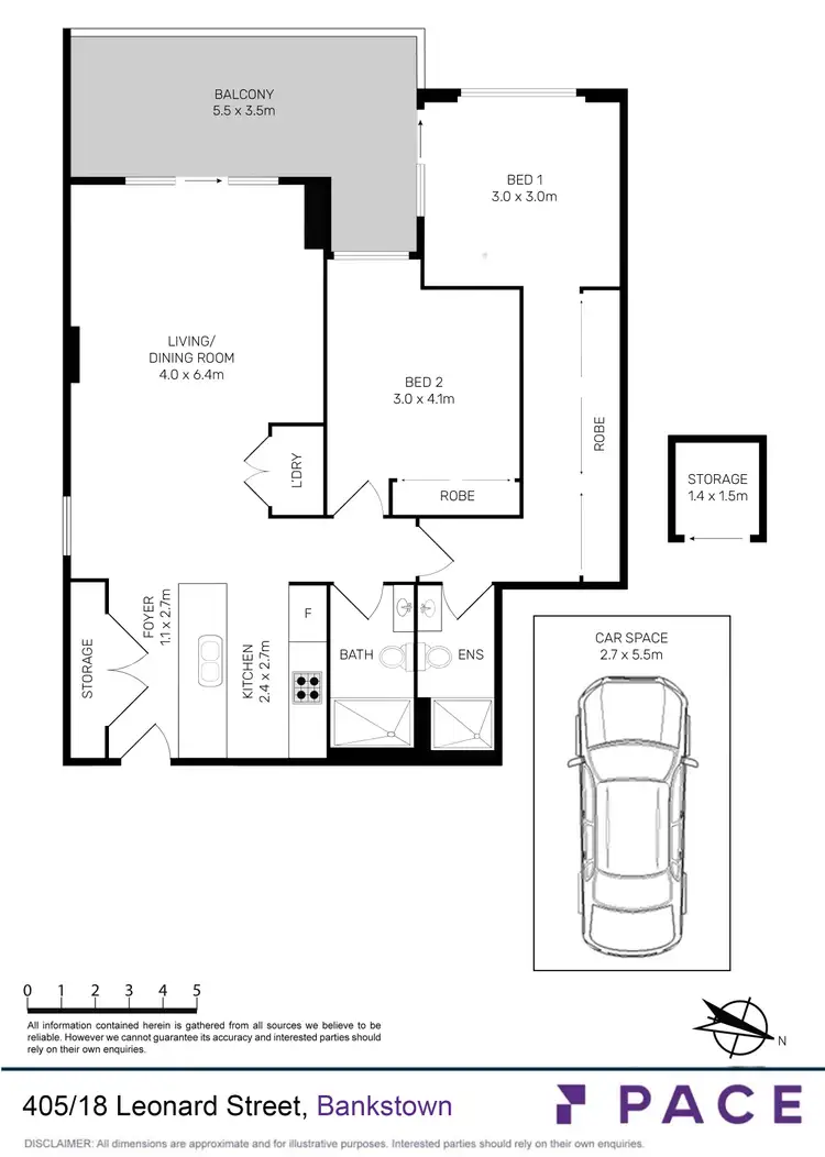 Floorplan of Homely apartment listing, 405/18 Leonard Street, Bankstown NSW 2200