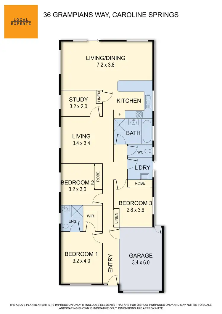 Floorplan of Homely house listing, 36 Grampians Way, Caroline Springs VIC 3023