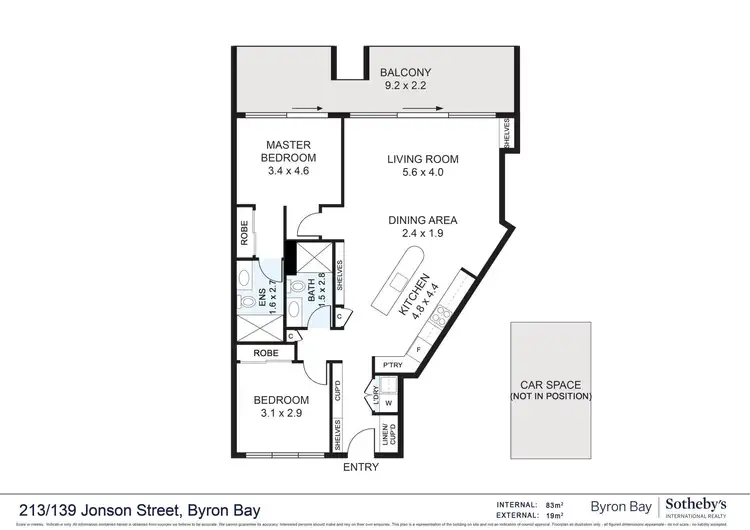 Floorplan of Homely apartment listing, 2.13/139 Jonson Street, Byron Bay NSW 2481