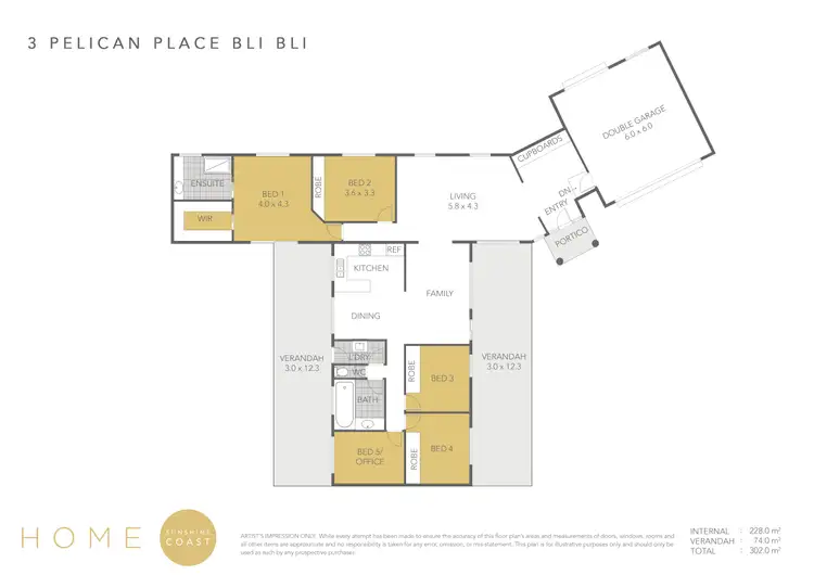 Floorplan of Homely house listing, 3 Pelican Place, Bli Bli QLD 4560