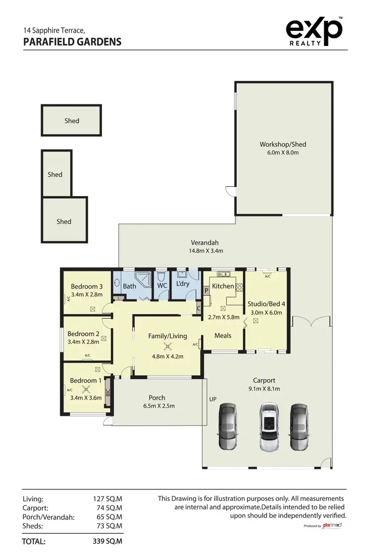 Floorplan of Homely house listing, 14 Sapphire Terrace, Parafield Gardens SA 5107