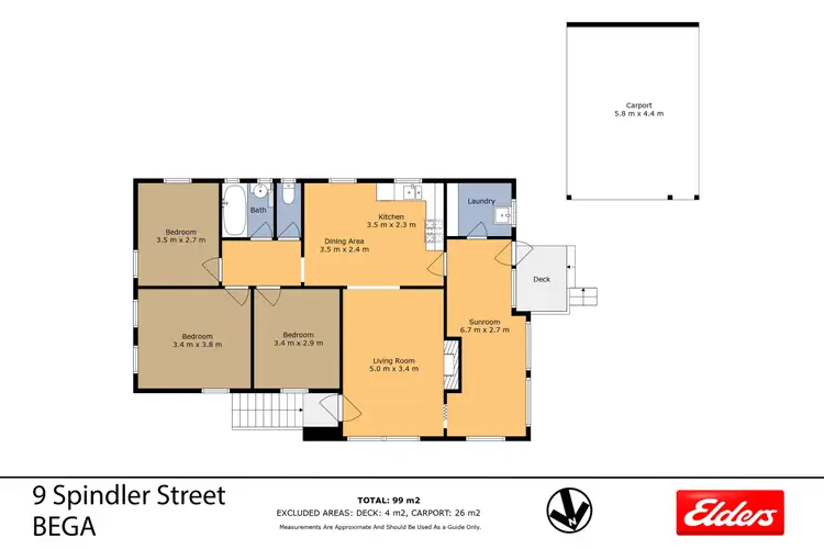 Floorplan of Homely house listing, 9 Spindler Street, Bega NSW 2550