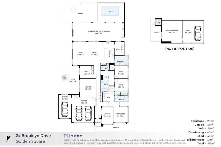 Floorplan of Homely house listing, 24 Brooklyn Drive, Golden Square VIC 3555