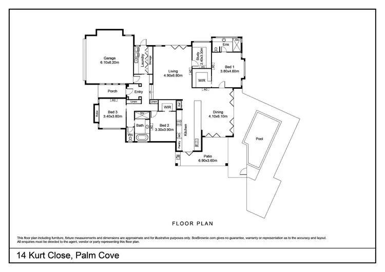 Floorplan of Homely house listing, 14 Kurt Close, Palm Cove QLD 4879