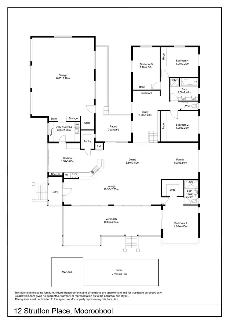 Floorplan of Homely house listing, 12 Strutton Place, Mooroobool QLD 4870