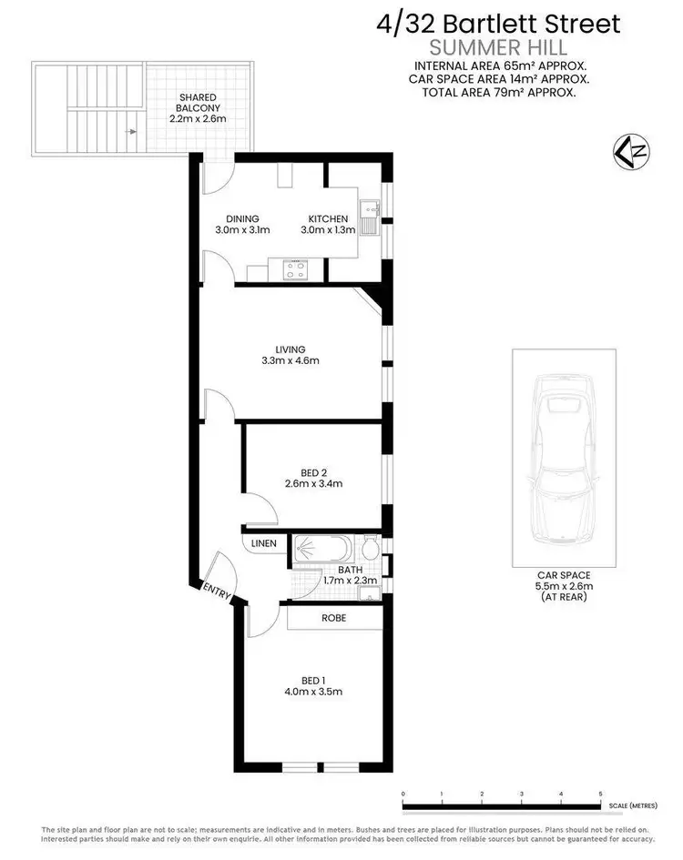 Floorplan of Homely apartment listing, 4/32 Bartlett Street, Summer Hill NSW 2130