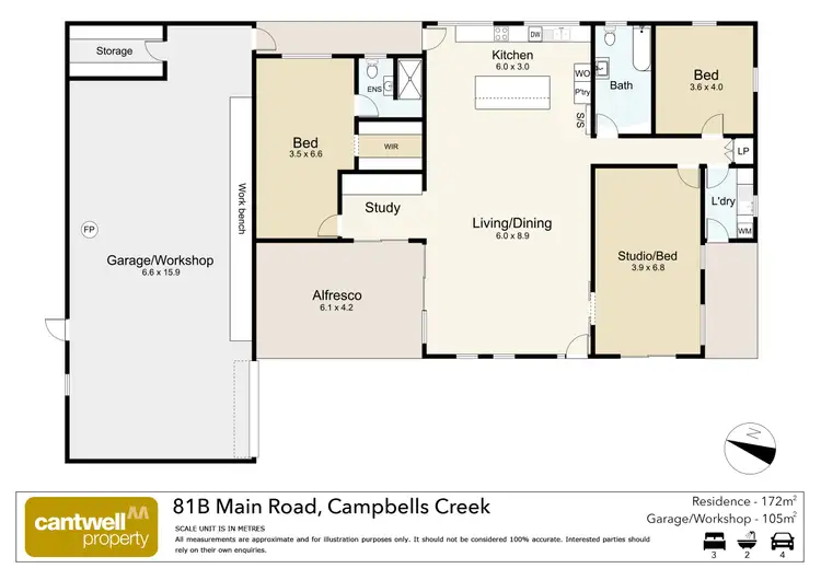 Floorplan of Homely house listing, 81B Main Road, Campbells Creek VIC 3451