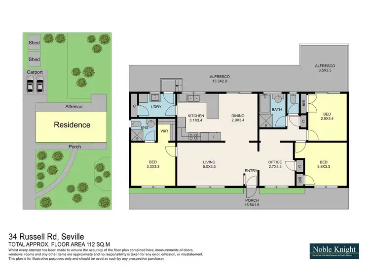 Floorplan of Homely house listing, 34 Russell Road, Seville VIC 3139