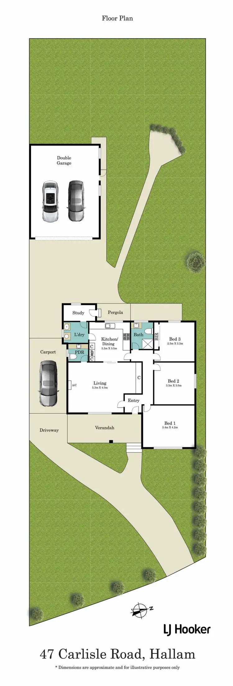 Floorplan of Homely house listing, 47 Carlisle Road, Hallam VIC 3803