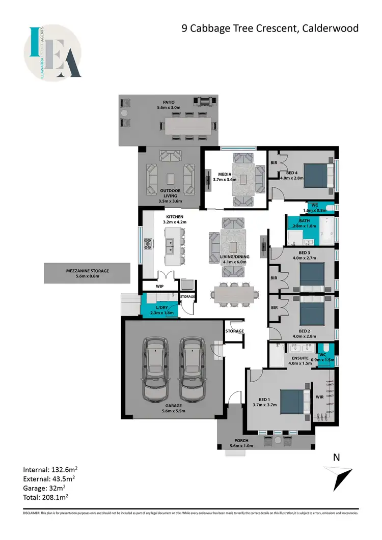 Floorplan of Homely house listing, 9 Cabbage Tree Crescent, Calderwood NSW 2527