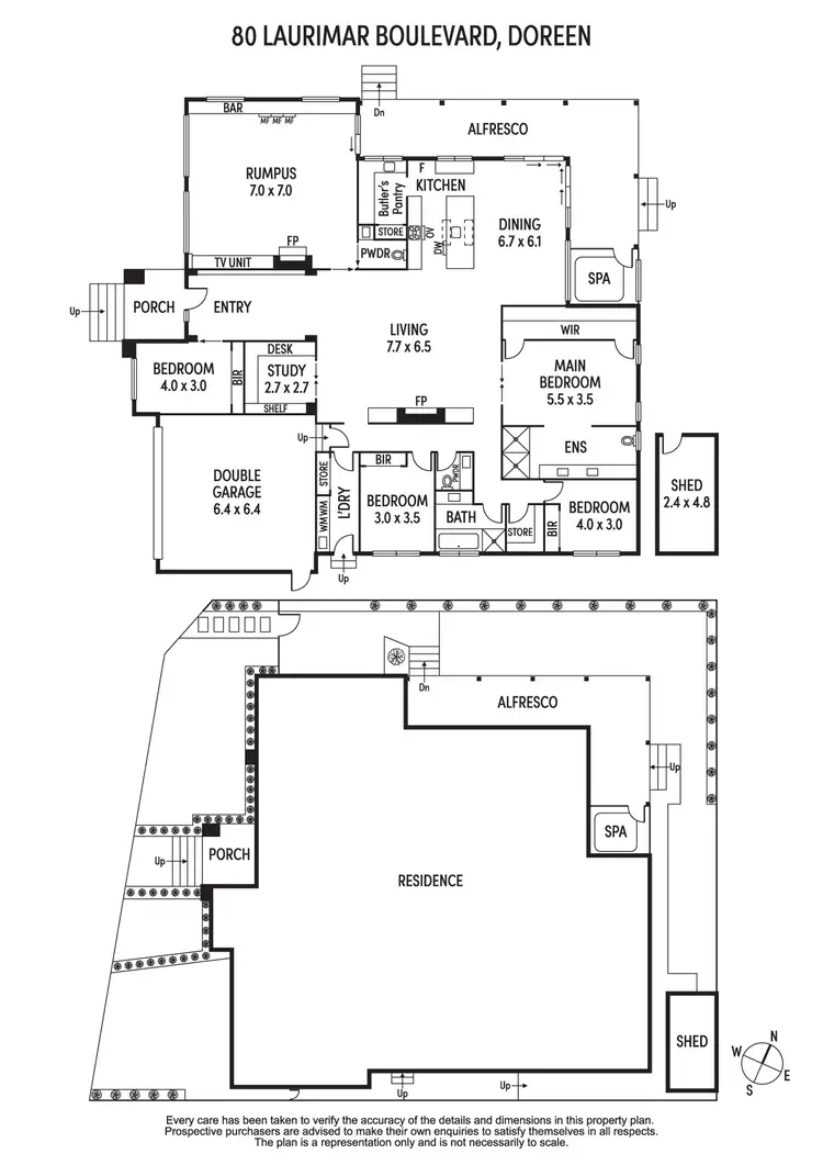 Floorplan of Homely house listing, 80 Laurimar Boulevard, Doreen VIC 3754