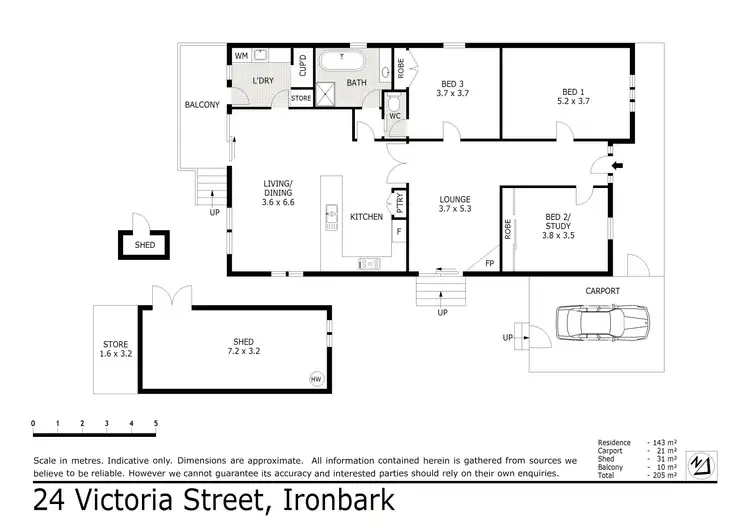 Floorplan of Homely house listing, 24 Victoria Street, Ironbark VIC 3550